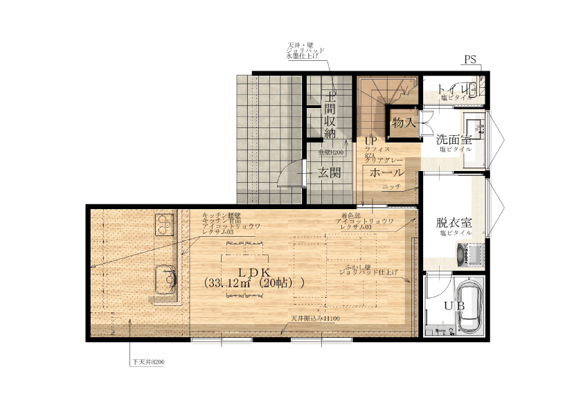 1F 間取り図