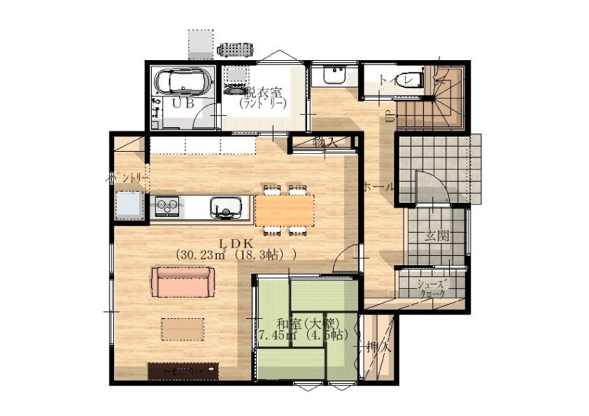 1F 間取り図