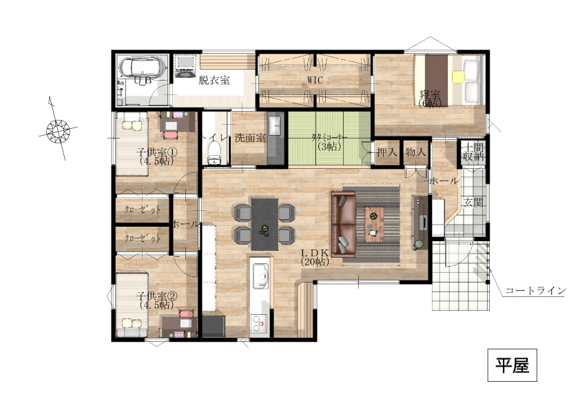 1F 間取り図
