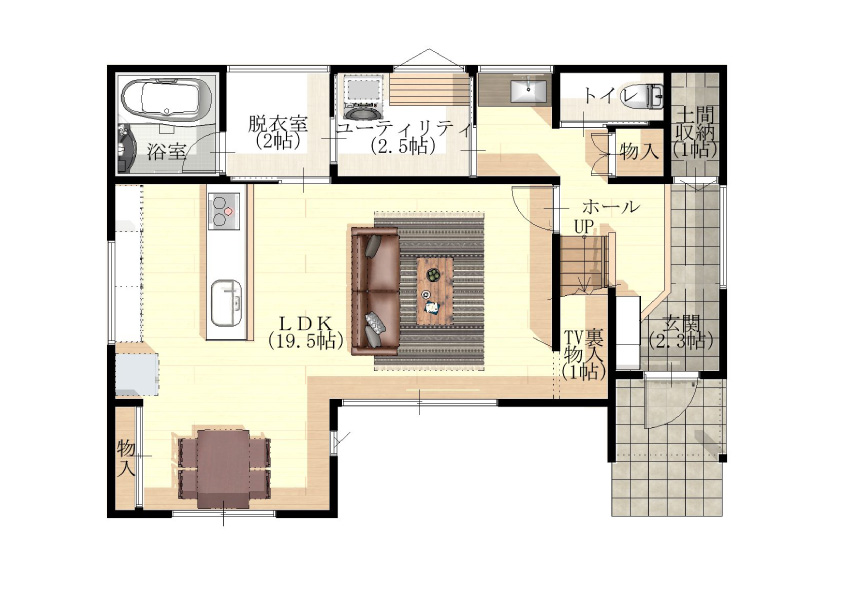 1F 間取り図