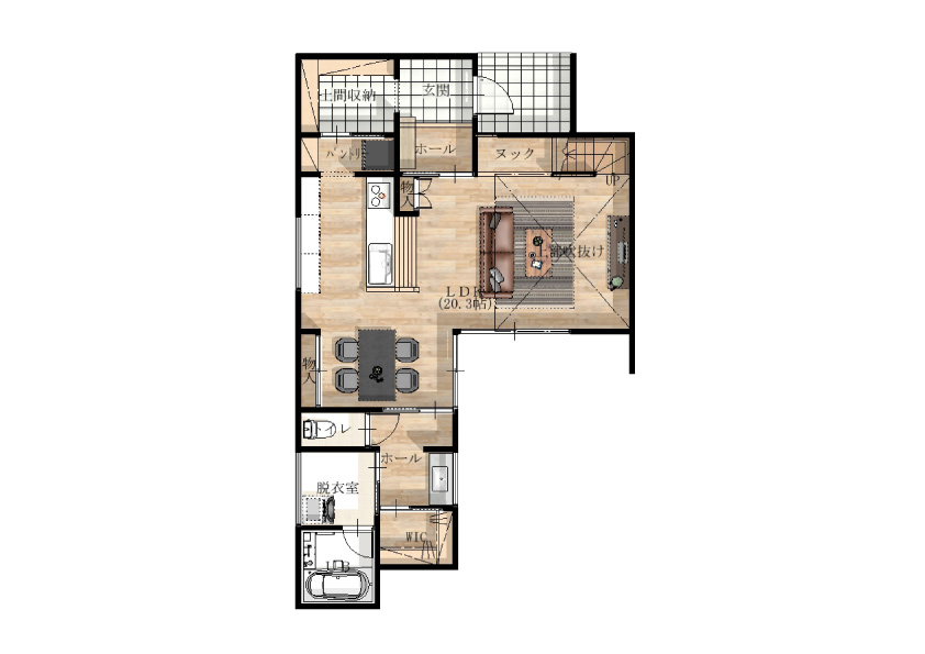 1F 間取り図