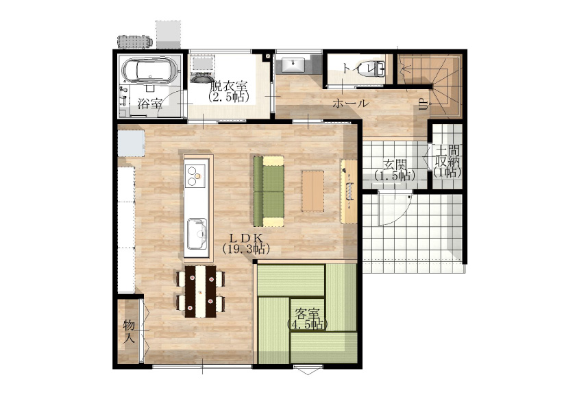 1F 間取り図